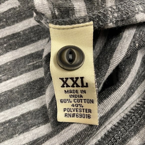 2 Ruff Hewn Short Sleeve Shirts - XXL - Tan TuTone & Grey-White Striped - EUC - Picture 11 of 12